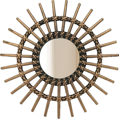 Retro Gold Mirrors for Wall Pack of 3. Round Mirrors. Decorative Mirrors.Small - Image 4