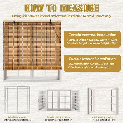 40x48 Inch Bamboo Blinds for Interior Windows, Light-Filtering & Privacy - Image 7