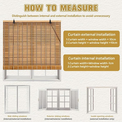24x48 Inch Bamboo Blinds for Interior Windows, Light-Filtering & Privacy - Image 7