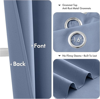MIULEE Blackout Curtains for Bedroom Living Room 2 Panels, Thermal Insulated - Image 4