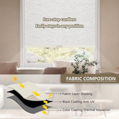 SUNOFF Cordless Blackout Roller Shades Blinds - Image 5
