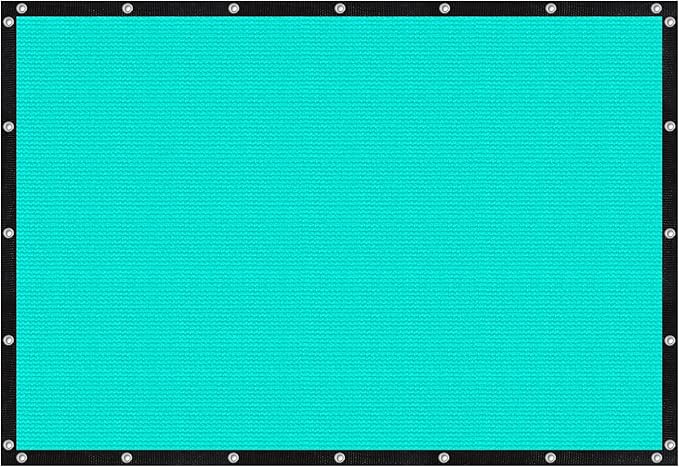 VICLLAX Shade Fabric Sun Shade Cloth with Every 2 FT Grommets for Patio Garden Pergola Cover Canopy 22x22 FT, Turquoise