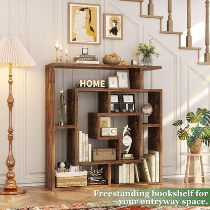 Armocity 6 Tier Display Book Shelf Wall Mounted Bookshelf Freestanding - Image 4