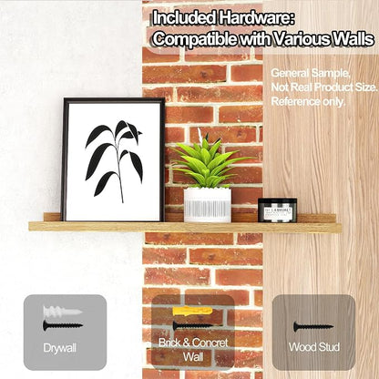 Long Floating Shelves for Wall Decor, Long Wall Mounted Storage Shelf for - Image 5