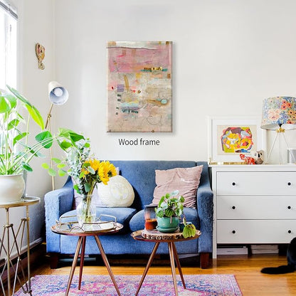 Abstract Modern Watercolor Painting Wall Art Trendy Vibrant Pastel Posters - Image 5