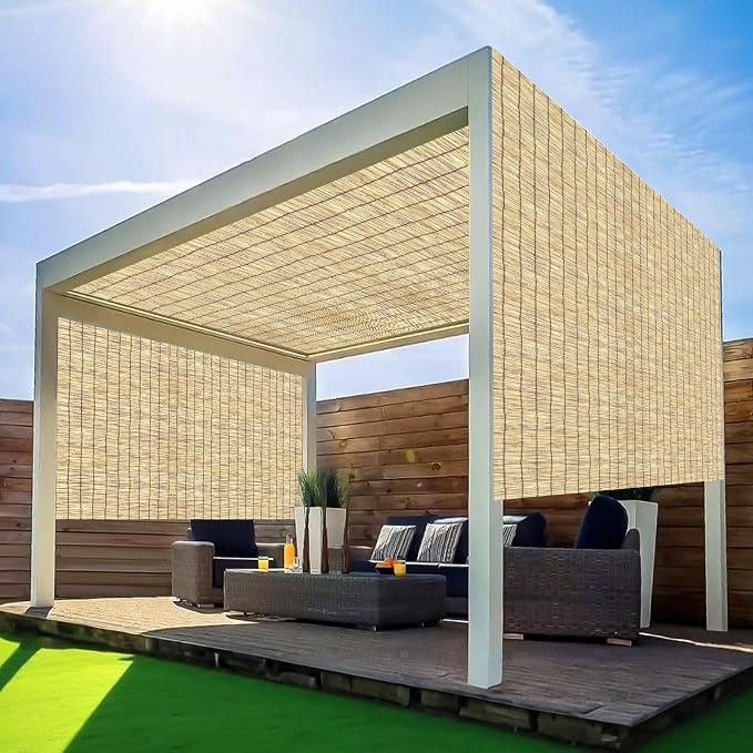 Reed Fencing Rolls, Decorative Bamboo Fencing 3x16FT High Roll Reed Screen - Image 4
