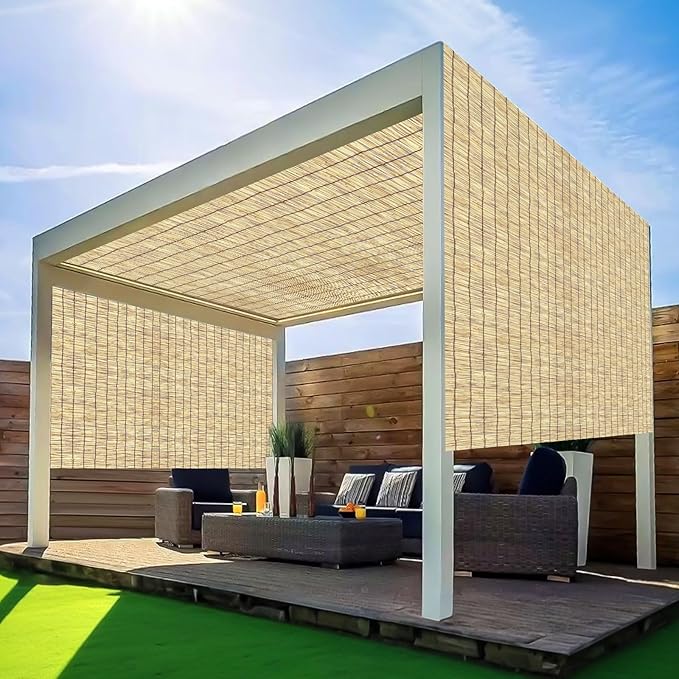 Bamboo Reed Fencing, Natural Reed Fence Rolls 3x10FT Feet High, Decorative - Image 6