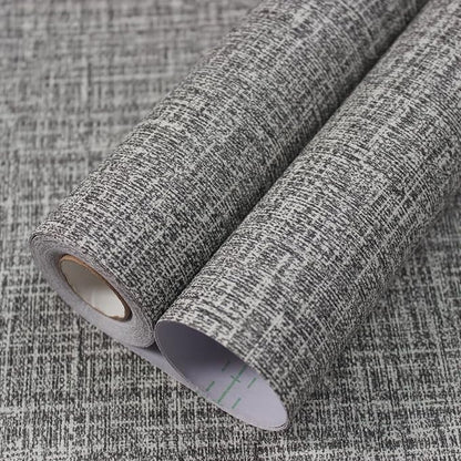 WADILE Grasscloth Peel and Stick Wallpaper 23.6in x 118in, Textured Contact by WADILE