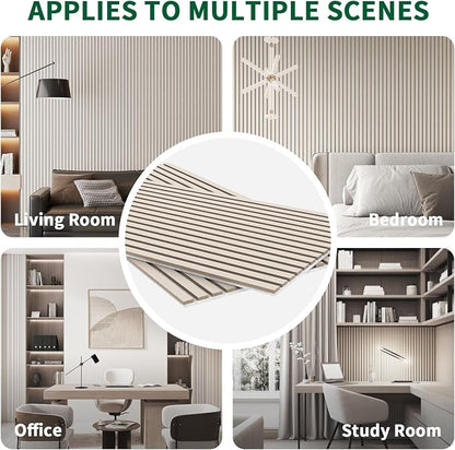 Wood Slat Acoustic Panels, 2 Pack 47.2" x 23.6"/ 120 x60cm Wood Wall Panels - Image 6