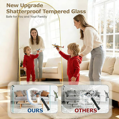 DMWOODFL 71"x26" Arched Full-Length Mirror - Image 4