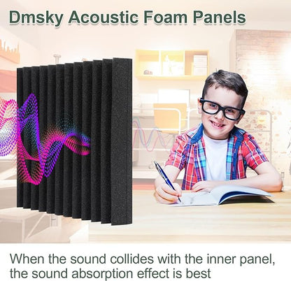 50 Pack Acoustic Foam Panels, Soundproof Wedges Panels - Image 4