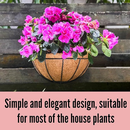 LaLaGreen Wall Hanging Planters, 2 Pack, 12 Inch Wall Mounted Flower Baskets - Image 5