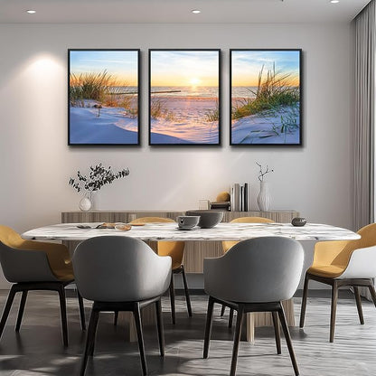 Black Framed Beach Wall Art Set - Image 4