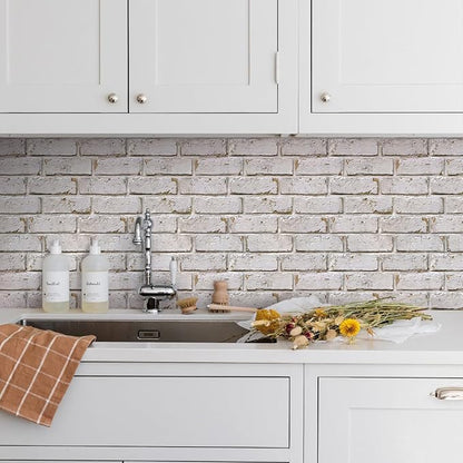 COMSTICKC 3D Faux Brick Wall Panels Peel and Stick, Small Size Self Adhesive - Image 9