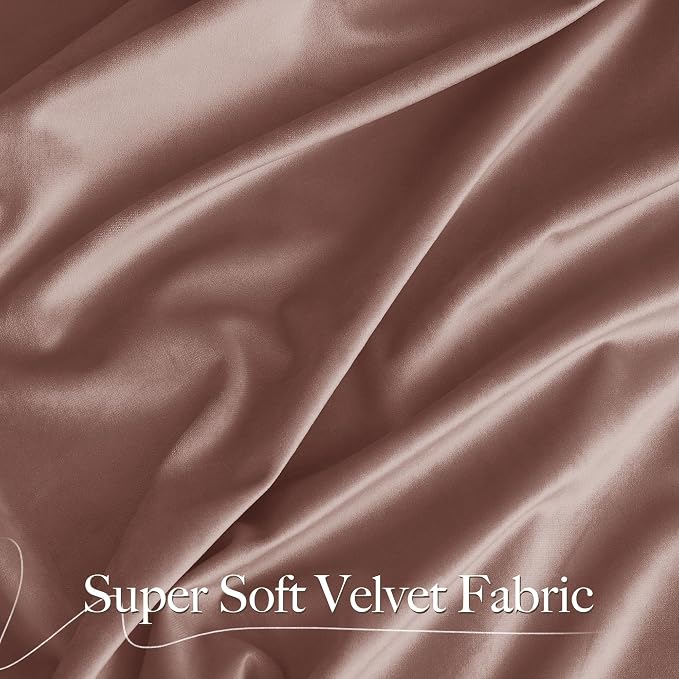 NICETOWN Dusty Pink Velvet Curtains 108 inch Long 52 inch Wide, Luxury and Soft - Image 4