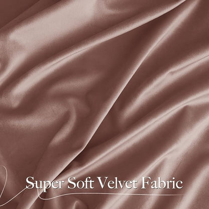 NICETOWN Dusty Pink Velvet Curtains 108 inch Long 52 inch Wide, Luxury and Soft - Image 4