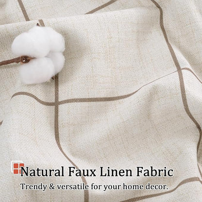 Lajode Brown Linen Blackout Curtains - Image 5