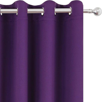 LEMOMO Purple Thermal Blackout Curtains/52 x 108 Inch/Set of 2 Panels Room - Image 7