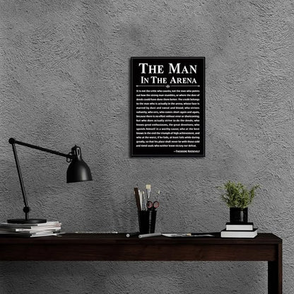 Howwii Office Wall Art Inspirational Decor The Man in the Arena Framed - Image 5