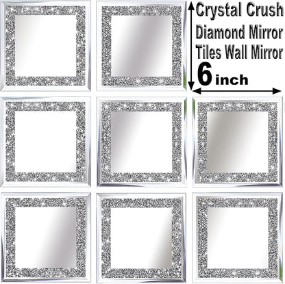 Crush Diamond Mirrors Wall Decor 6inch Mirror Tiles - Image 3