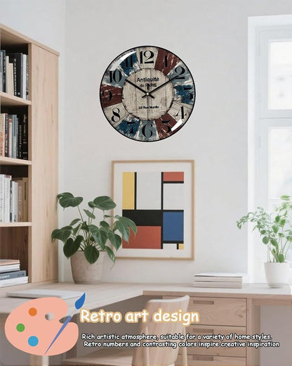 Decorative Wall Clocks Batterys Operated, Retro Wall Clock - Image 4