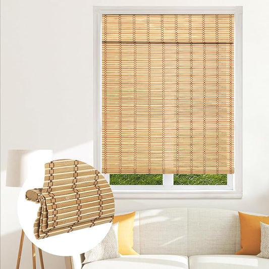 SEEYE Cordless Bamboo Blinds, Light Filtering Bamboo Roller Shades by SEEYE