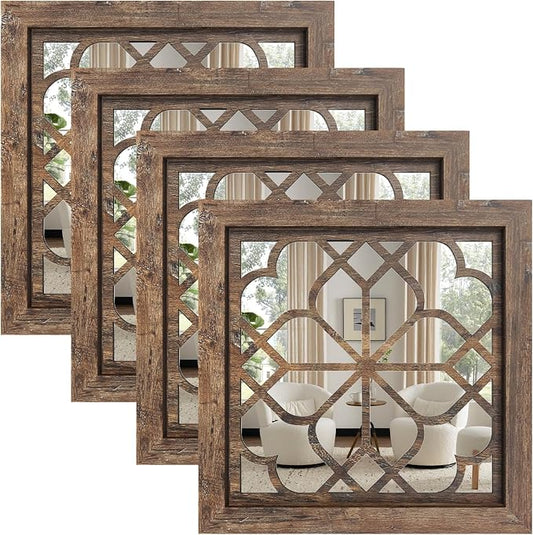 Set of 4 Boho Wall Mirrors by HMANGE