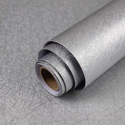 Abyssaly Silver Grey Peel and Stick Wallpaper, Embossed Self Adhesive Gray by Abyssaly