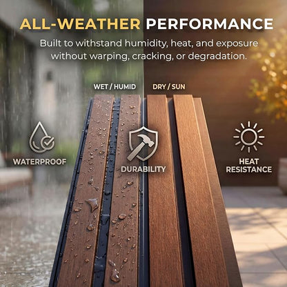 From Plain to Beautiful in Hours WPC Exterior Wall Slat Panels Waterproof - Image 3