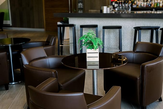 Wood Planter Box with Wine Crate Styled, 5 Inch Square, Rose Wood, Plastic Liner, Garden Centerpiece Display, Wedding Flowers Holder, Home and Venue Decor (5x5 Wine Crate Set of 4, Rose Wood)