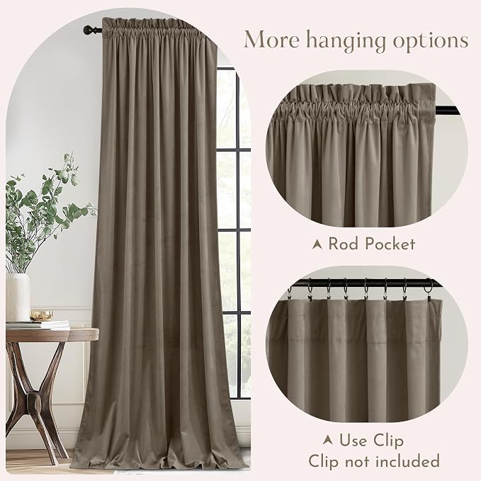 NICETOWN Velvet Curtains 96 inches Long - Image 3