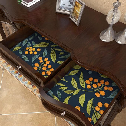 BOKEBEVE Blue Orange Green Wallpaper Peel and Stick Boho Leaves Floral Contact - Image 6