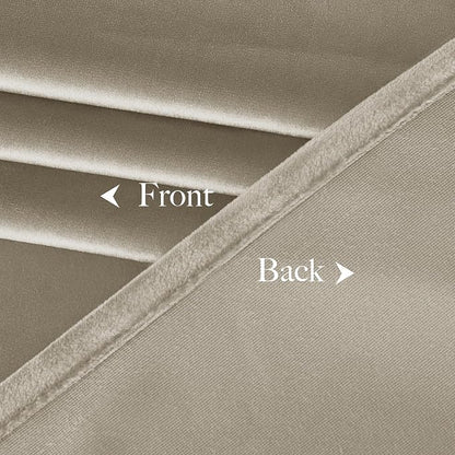 NICETOWN Living Room Camel Velvet Curtains 12 ft Length, Sound and Sunlight - Image 8