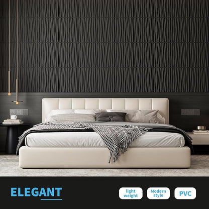 Art3d 24-Pack 3D Wall Panels for Interior Home Décor, PVC Wavy Textured Accent - Image 2