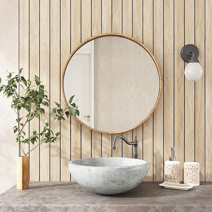 VEELIKE Large Roll Wood Wall Panels 30''x118'' White Oak Wood Slat Peel and - Image 4