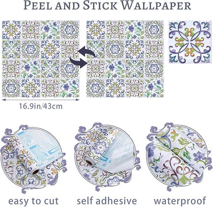 Wudnaye Peel and Stick Backsplash Wallpaper Kitchen Faux Tile Contact Paper - Image 5
