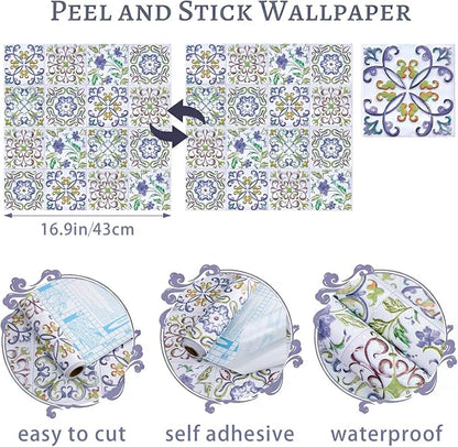 Wudnaye Peel and Stick Backsplash Wallpaper Kitchen Faux Tile Contact Paper - Image 5