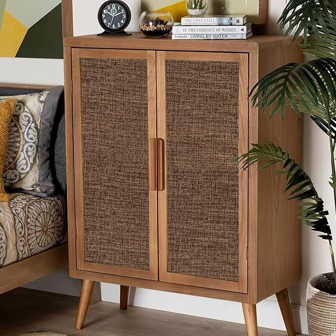 Brown Grasscloth Peel and Stick Wallpaper 17.3"x160" Faux Linen Textured - Image 6
