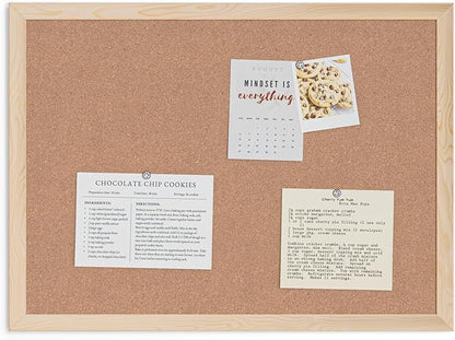 U Brands Cork Bulletin Board, Light Birch Wood Frame - Image 6