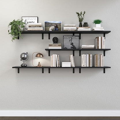 DOLLFIO Floating Shelves, 8 Sets Wooden Floating Shelves - Image 7