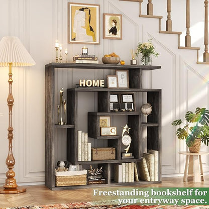 Armocity 6 Tier Display Book Shelf Wall Mounted Bookshelf Freestanding - Image 4