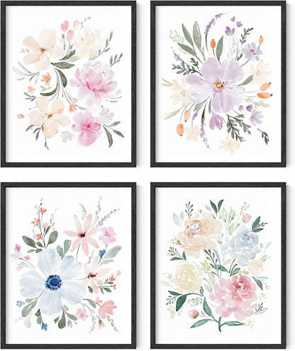 HAUS AND HUES Bouquet Set Art Print Set of 4 16x20 by HausandHuesArtPrints