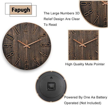 Wall Clock, Silent Clock, Wall Clocks Battery Operated， 12 inch Modern Wall - Image 4