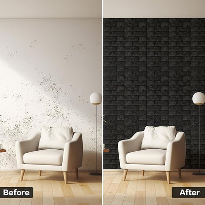 10PCS 3D Wall Panels Peel and Stick Foam, Self-Adhesive Decorative 3D Brick - Image 5