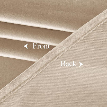 NICETOWN Beige Velvet Curtains 84 inches 2 Panels Set, Thermal Insulated Heavy - Image 8