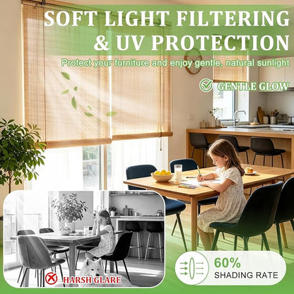 Bamboo Blinds 42x48 inch Bamboo Roman Shades - Image 4