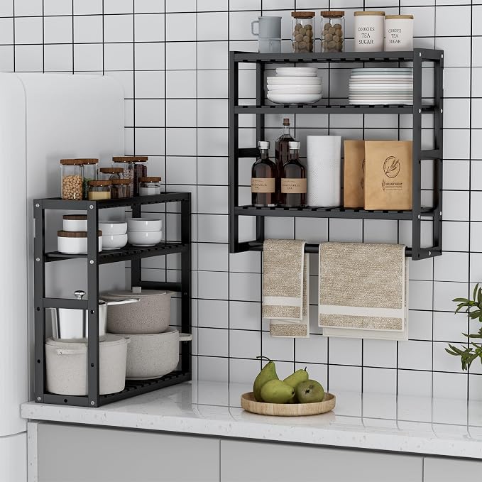 PPN Towel Rack Bathroom Storage Shelves Over The Toilet - Image 4