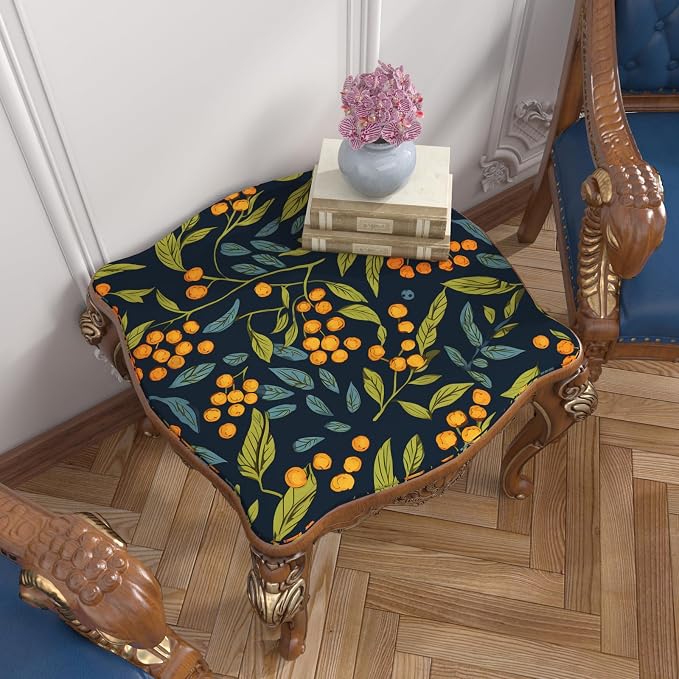 BOKEBEVE Dark Blue Wallpaper Peel and Stick Boho Leaf Contact Paper Floral Wall - Image 2