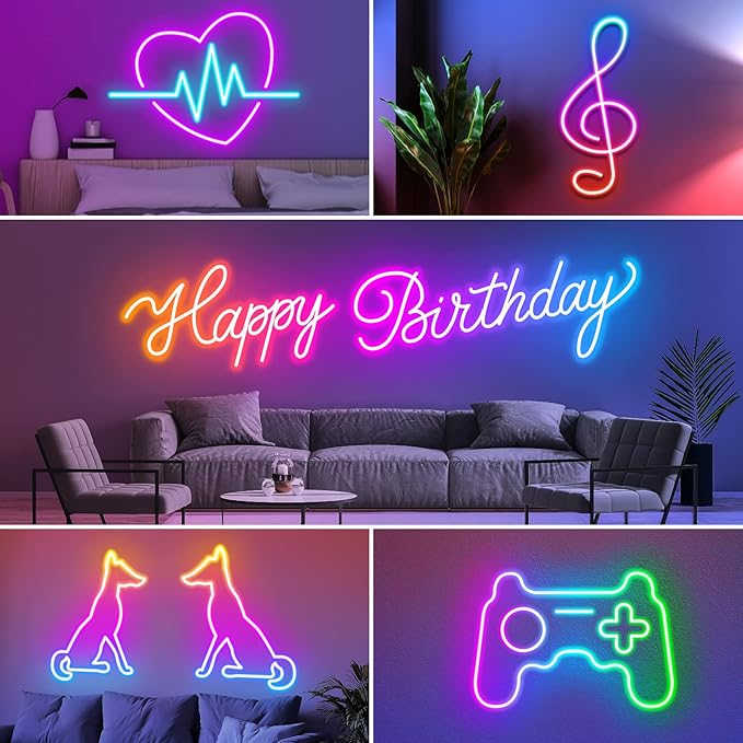 AILBTON 20Ft Neon Rope Lights, Flexible Led Rope Lights Control - Image 4
