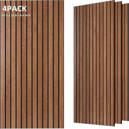 TO-TH Wood-Look Acoustic Panel, 4 Pack 47.2” x 23.6” Soundproof Wall Panels by TO-TH